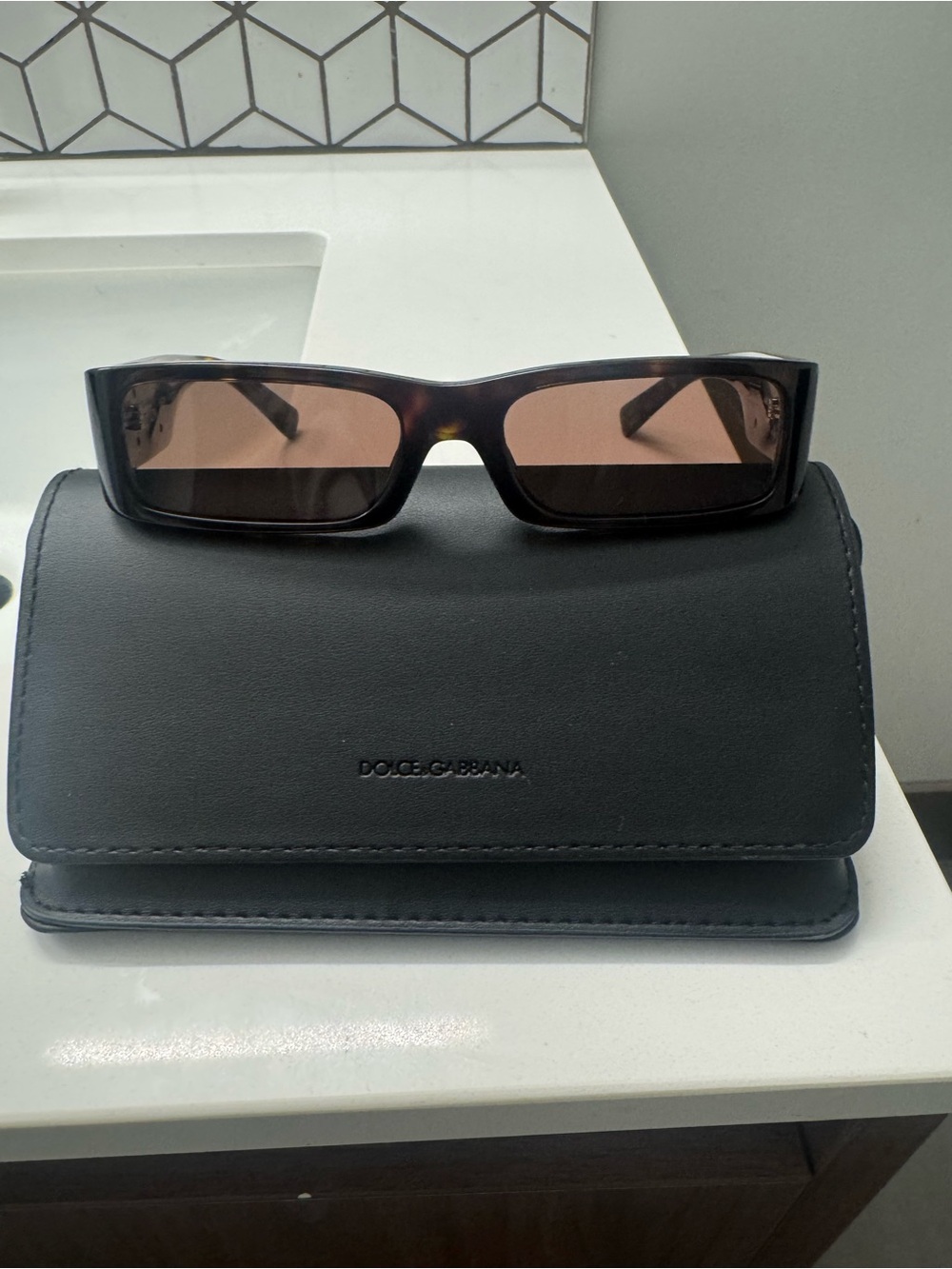 Dolce & Gabbana Tortoiseshell Frame Sunglasses with Brown Lenses